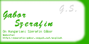 gabor szerafin business card
